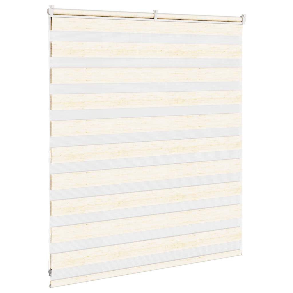 vidaXL Doppelrollo Marmorbeige 120x100cm Stoffbreite 115,9 cm Polyester