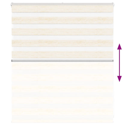 vidaXL Doppelrollo Marmorbeige 120x100cm Stoffbreite 115,9 cm Polyester