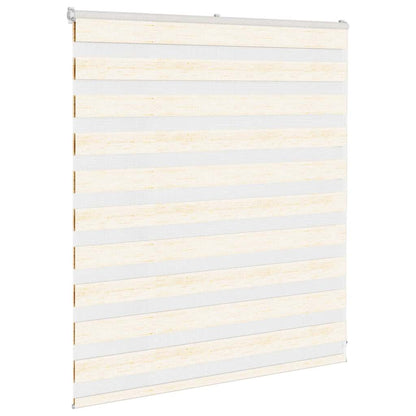 vidaXL Doppelrollo Marmorbeige 125x100cm Stoffbreite 120,9 cm Polyester