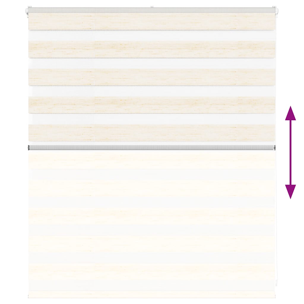 vidaXL Doppelrollo Marmorbeige 125x100cm Stoffbreite 120,9 cm Polyester