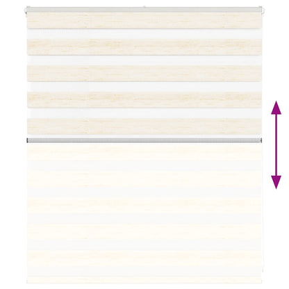 vidaXL Doppelrollo Marmorbeige 125x100cm Stoffbreite 120,9 cm Polyester