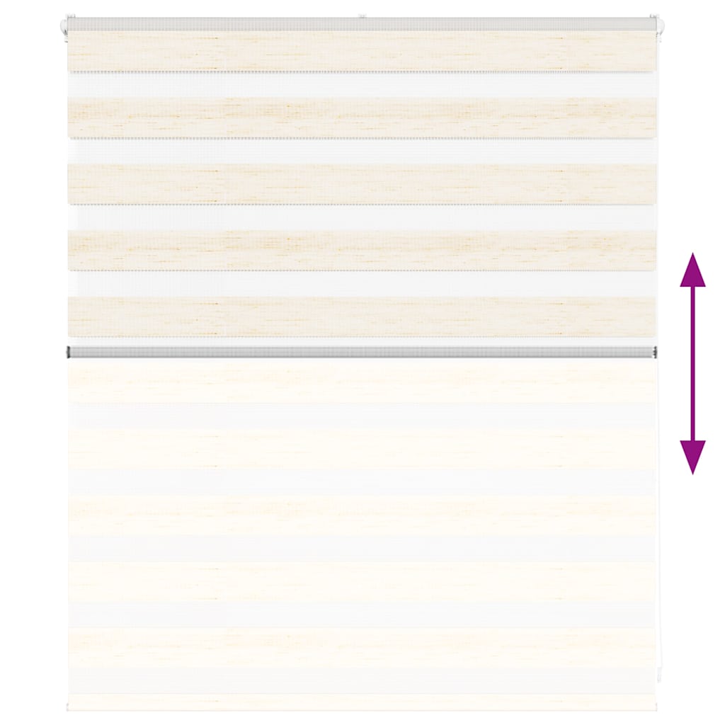vidaXL Doppelrollo Marmorbeige 130x100cm Stoffbreite 125,9 cm Polyester
