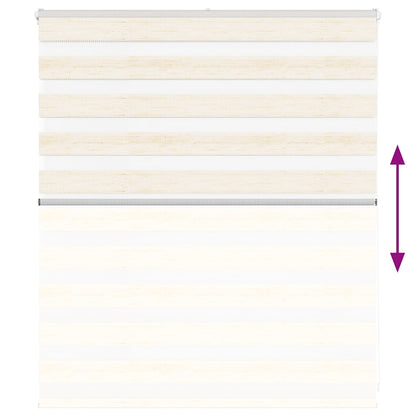 vidaXL Doppelrollo Marmorbeige 130x100cm Stoffbreite 125,9 cm Polyester