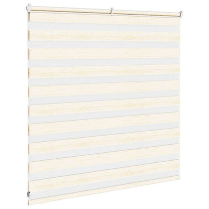 vidaXL Doppelrollo Marmorbeige 150x100cm Stoffbreite 145,9 cm Polyester