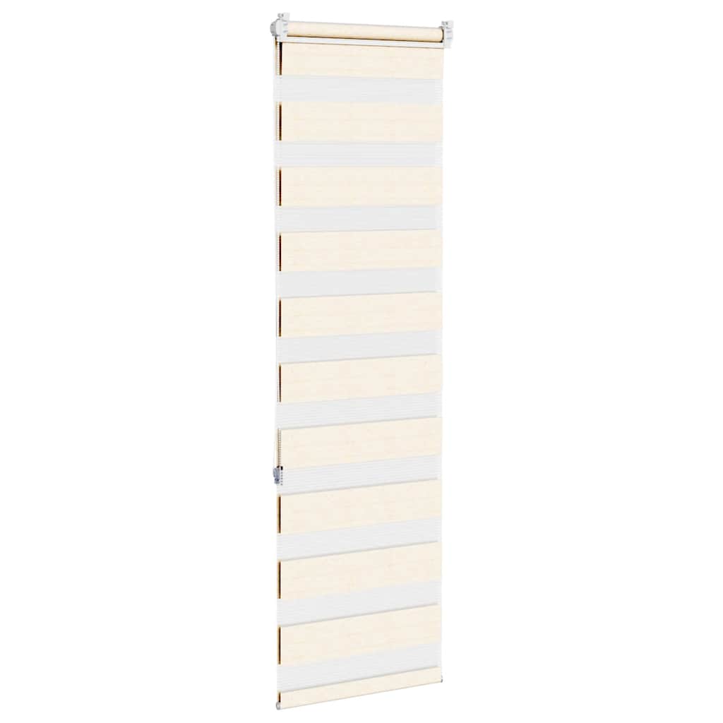 vidaXL Doppelrollo Marmorbeige 40x150 cm Stoffbreite 35,9 cm Polyester