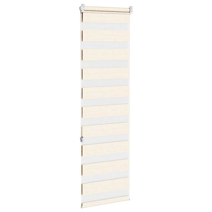 vidaXL Doppelrollo Marmorbeige 40x150 cm Stoffbreite 35,9 cm Polyester
