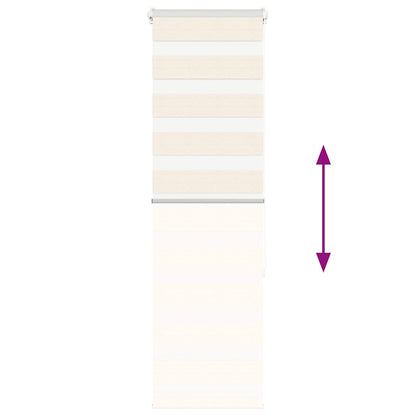 Doppelrollo Marmorbeige 40x150 cm Stoffbreite 35,9 cm Polyester