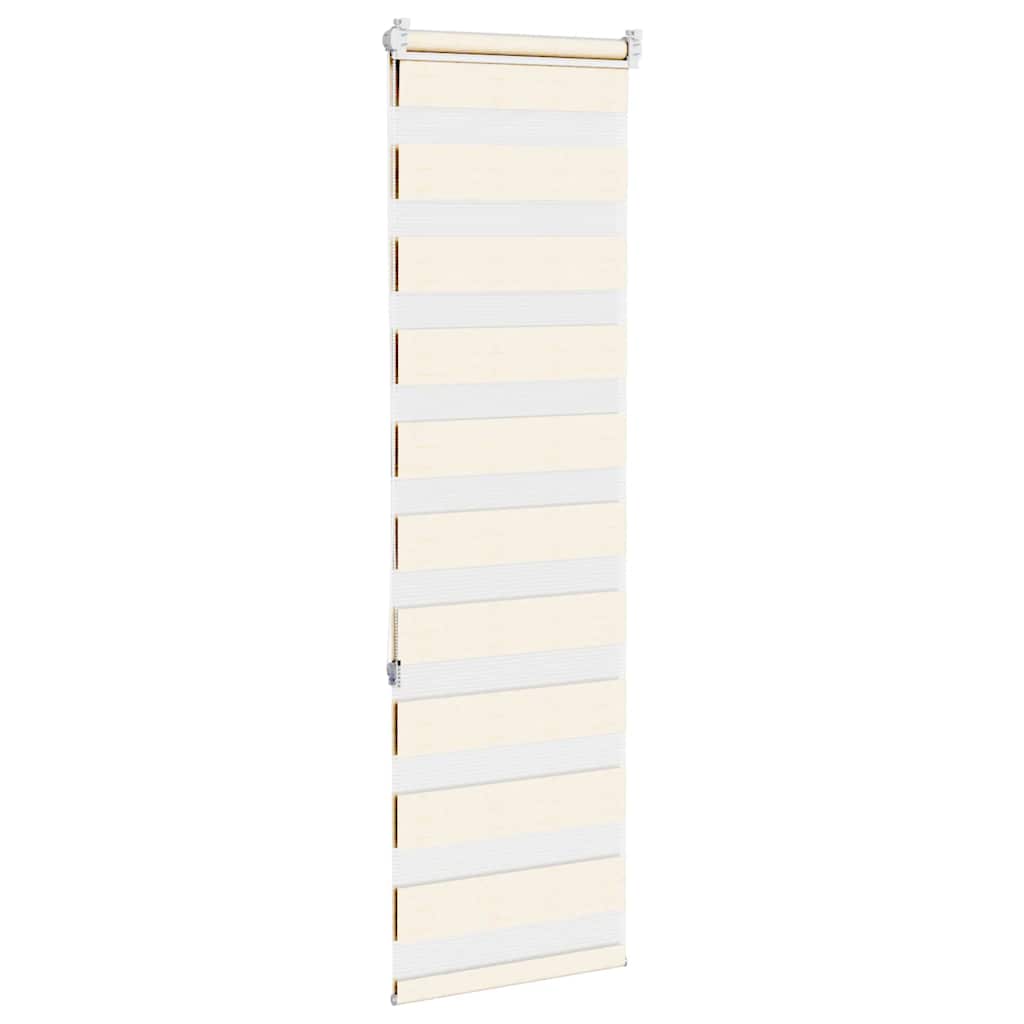 vidaXL Doppelrollo Marmorbeige 45x150 cm Stoffbreite 40,9 cm Polyester