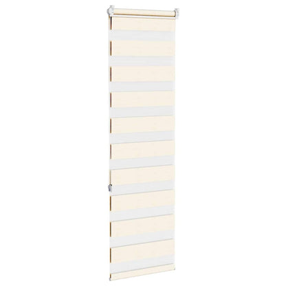 vidaXL Doppelrollo Marmorbeige 45x150 cm Stoffbreite 40,9 cm Polyester