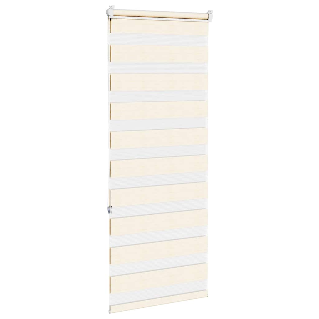 vidaXL Doppelrollo Marmorbeige 55x150 cm Stoffbreite 50,9 cm Polyester