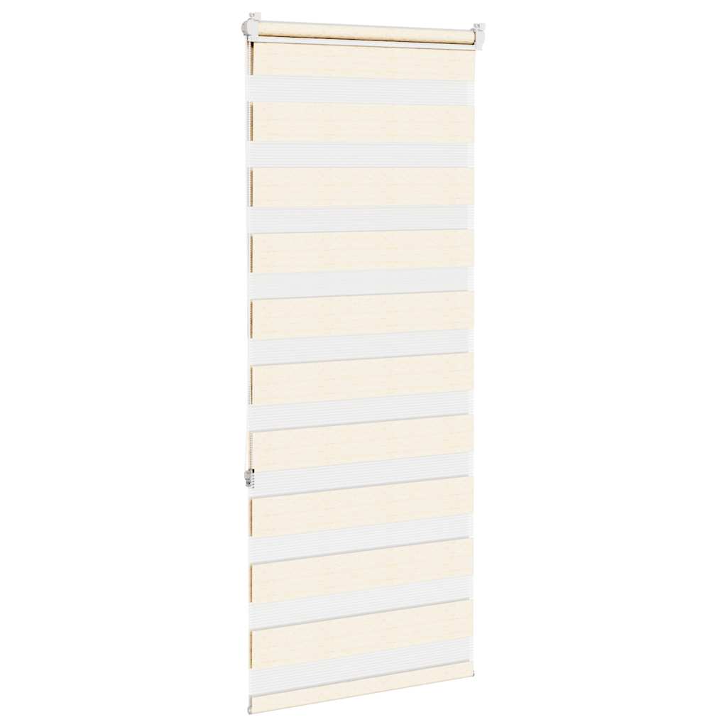 vidaXL Doppelrollo Marmorbeige 60x150 cm Stoffbreite 55,9 cm Polyester