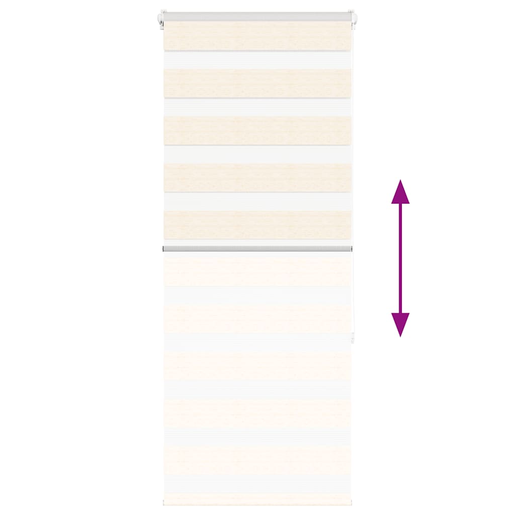 Doppelrollo Marmorbeige 65x150 cm Stoffbreite 60,9 cm Polyester