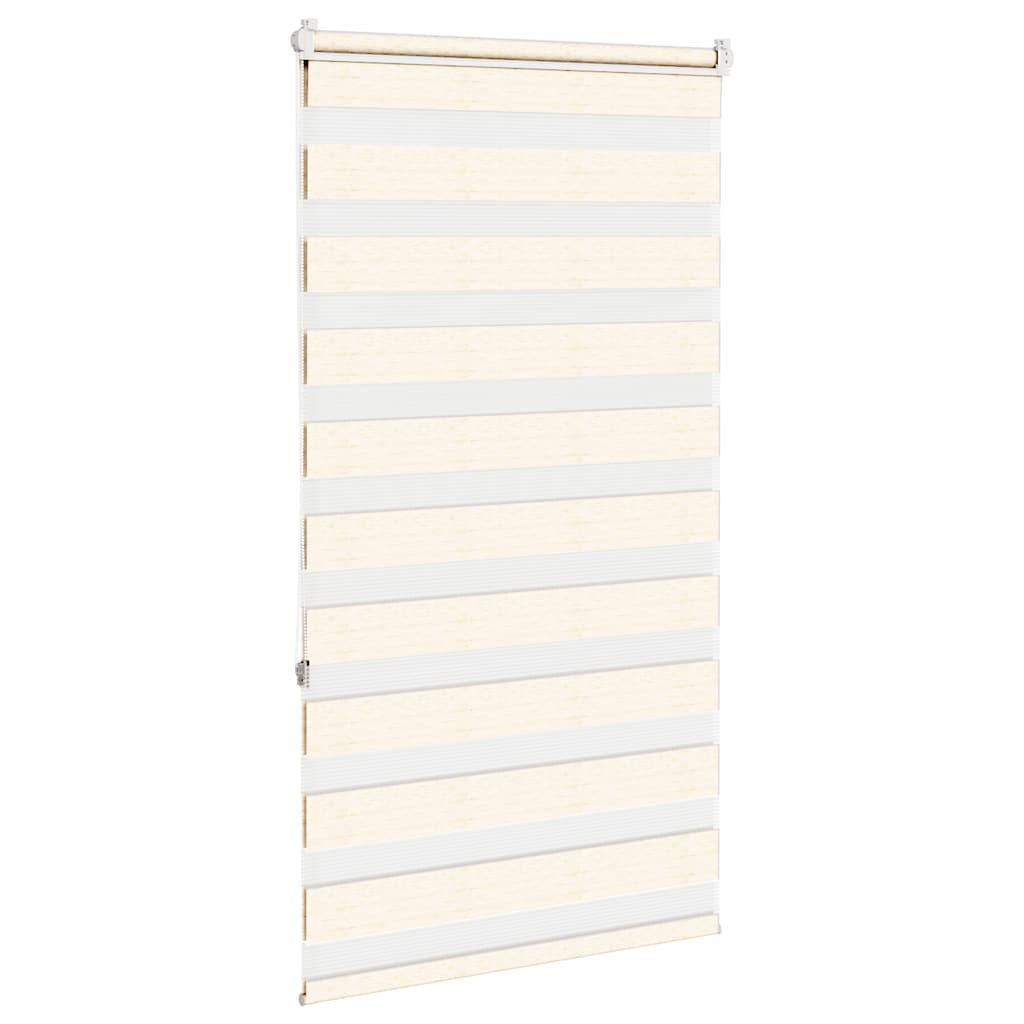 vidaXL Doppelrollo Marmorbeige 75x150 cm Stoffbreite 70,9 cm Polyester