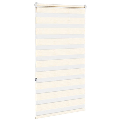 vidaXL Doppelrollo Marmorbeige 85x150 cm Stoffbreite 80,9 cm Polyester