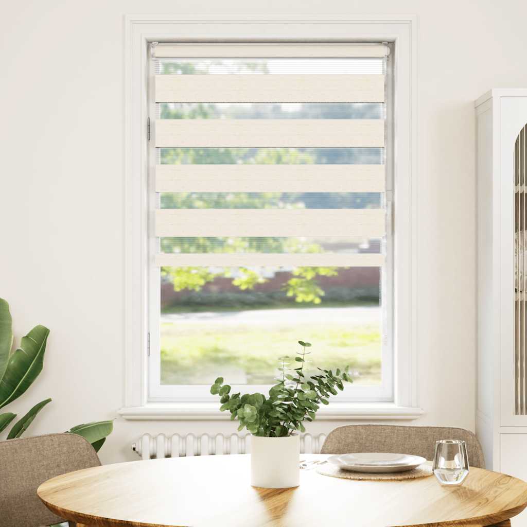 Doppelrollo Marmorbeige 90x150 cm Stoffbreite 85,9 cm Polyester