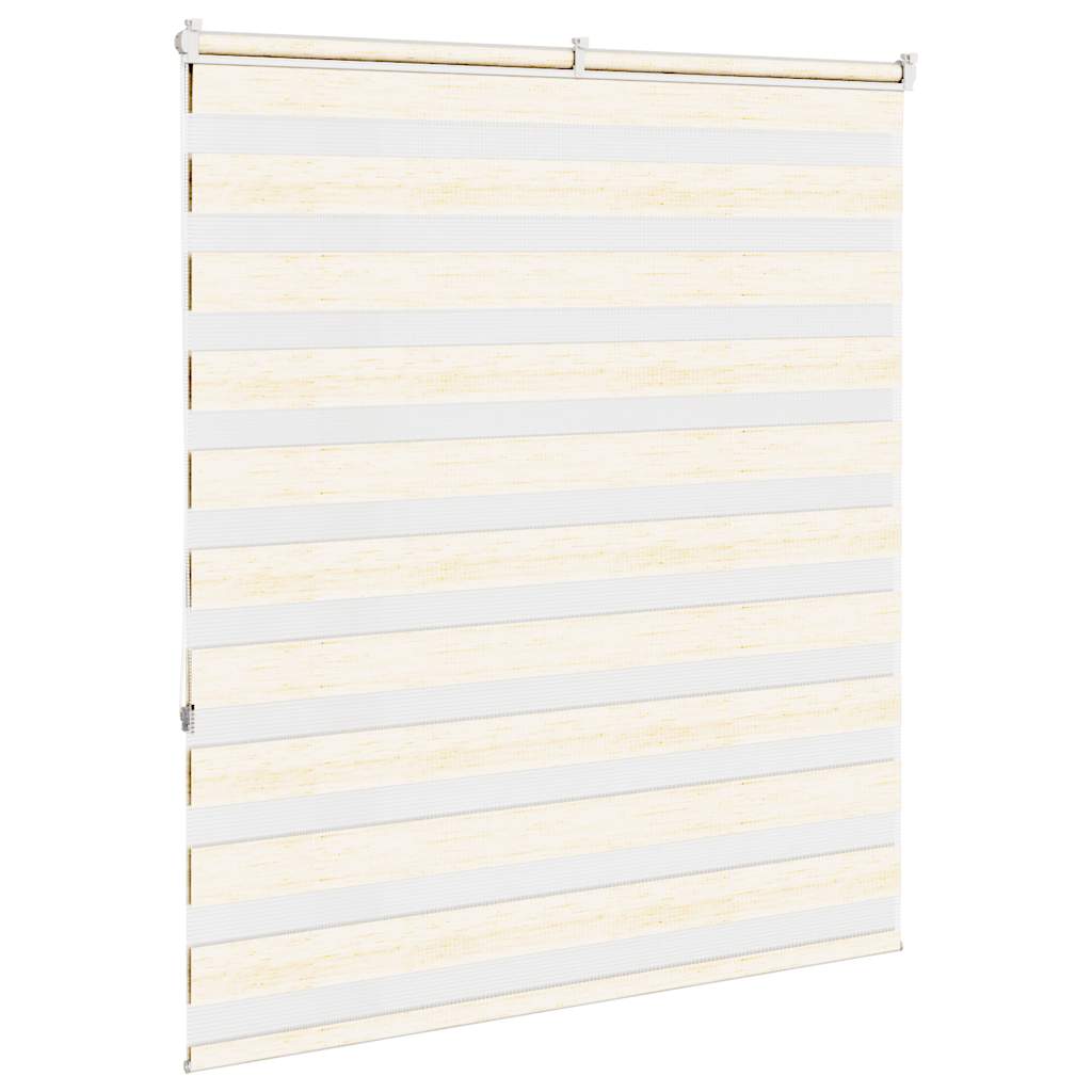 vidaXL Doppelrollo Marmorbeige 130x150cm Stoffbreite 125,9 cm Polyester