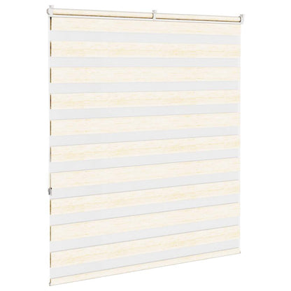 vidaXL Doppelrollo Marmorbeige 130x150cm Stoffbreite 125,9 cm Polyester