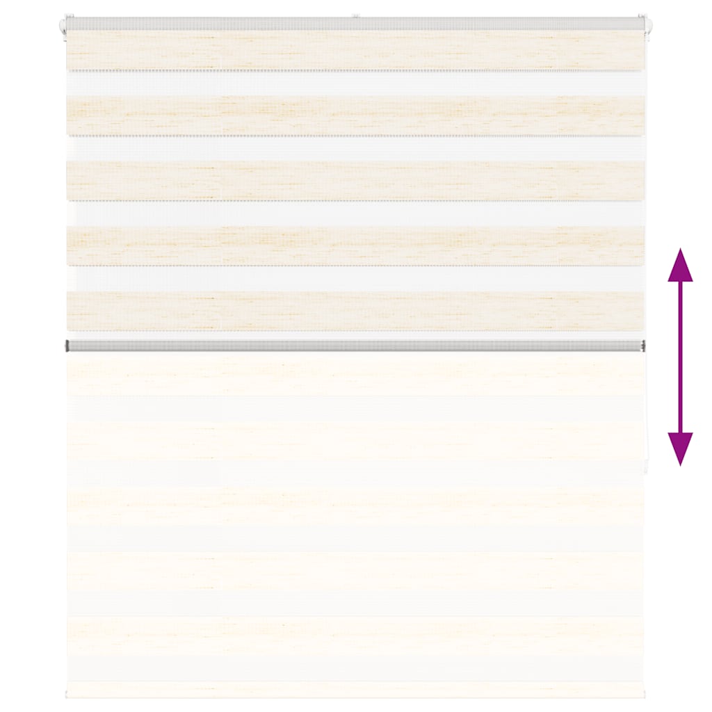 vidaXL Doppelrollo Marmorbeige 130x150cm Stoffbreite 125,9 cm Polyester