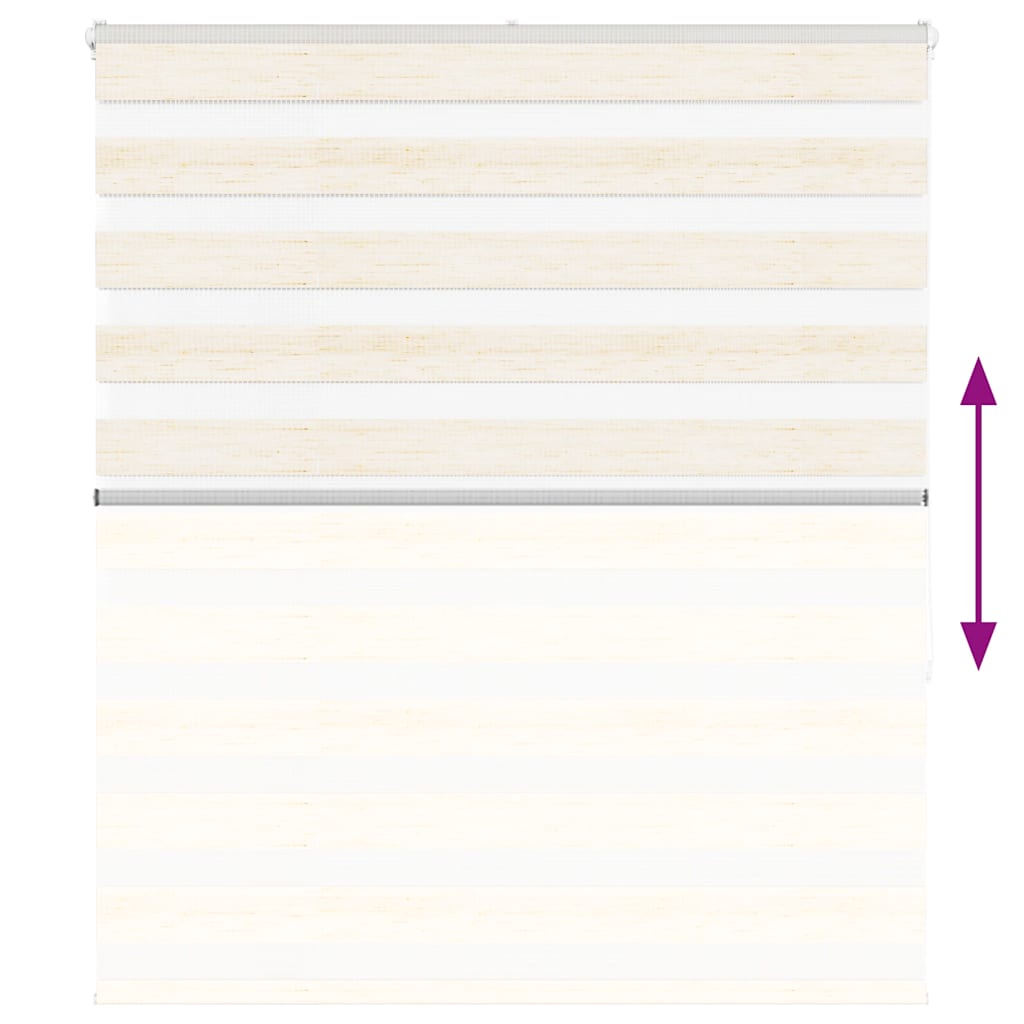 vidaXL Doppelrollo Marmorbeige 135x150cm Stoffbreite 130,9 cm Polyester