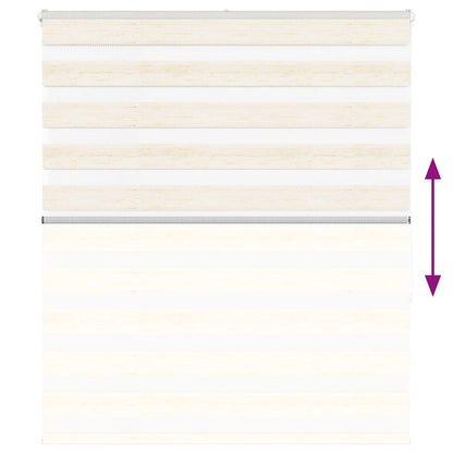vidaXL Doppelrollo Marmorbeige 135x150cm Stoffbreite 130,9 cm Polyester