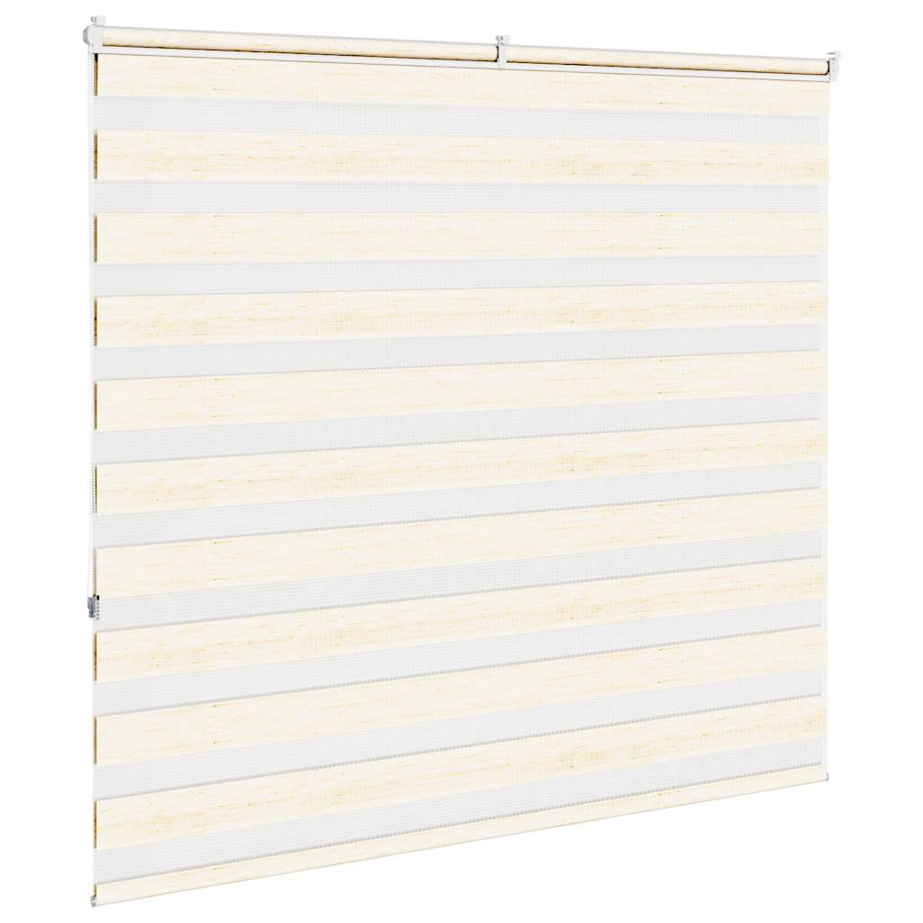 vidaXL Doppelrollo Marmorbeige 155x150cm Stoffbreite 150,9 cm Polyester