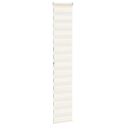 vidaXL Doppelrollo Marmorbeige 40x200 cm Stoffbreite 35,9 cm Polyester