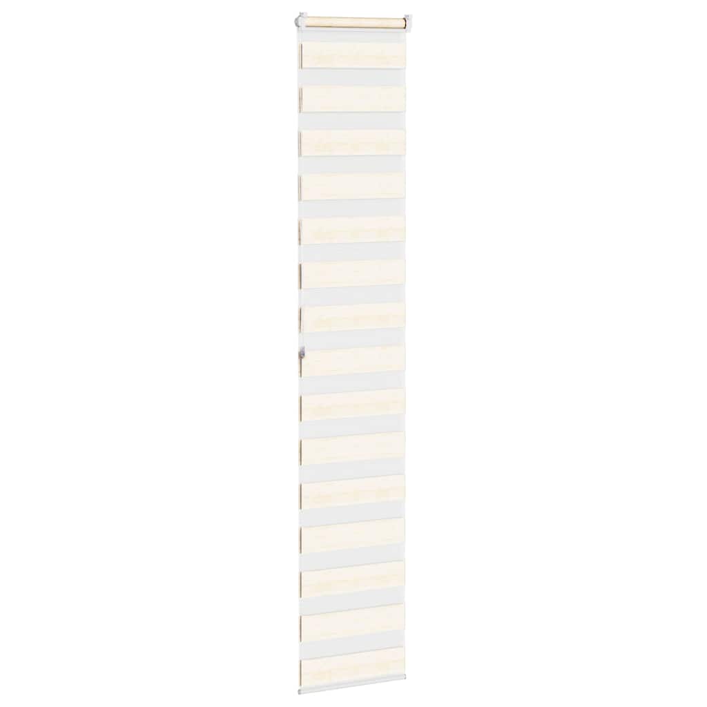 vidaXL Doppelrollo Marmorbeige 45x200 cm Stoffbreite 40,9 cm Polyester