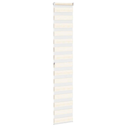 vidaXL Doppelrollo Marmorbeige 45x200 cm Stoffbreite 40,9 cm Polyester