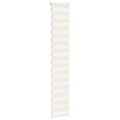 vidaXL Doppelrollo Marmorbeige 50x200 cm Stoffbreite 45,9 cm Polyester