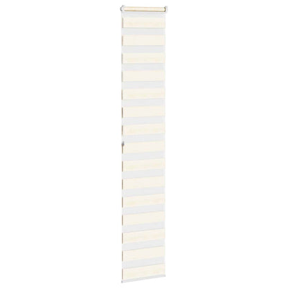 vidaXL Doppelrollo Marmorbeige 50x200 cm Stoffbreite 45,9 cm Polyester
