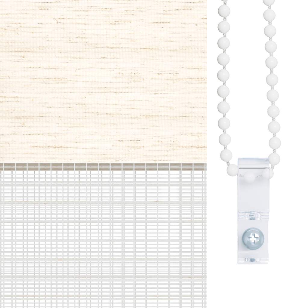 Doppelrollo Marmorbeige 55x200 cm Stoffbreite 50,9 cm Polyester