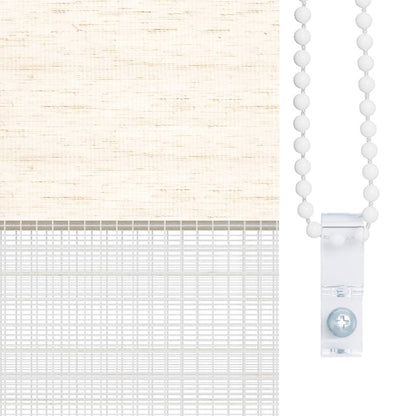 Doppelrollo Marmorbeige 55x200 cm Stoffbreite 50,9 cm Polyester