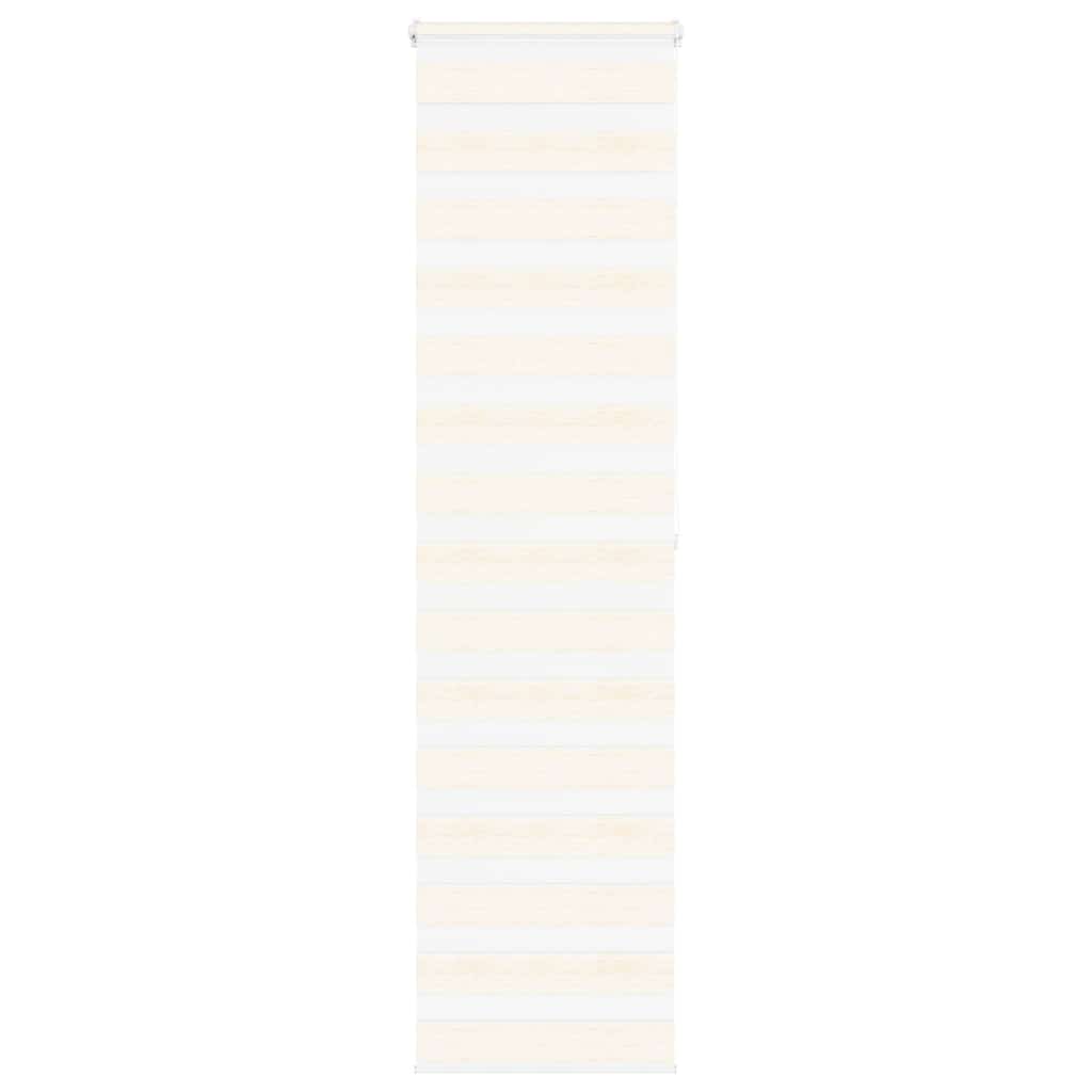 vidaXL Doppelrollo Marmorbeige 60x200 cm Stoffbreite 55,9 cm Polyester
