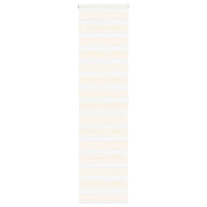 vidaXL Doppelrollo Marmorbeige 60x200 cm Stoffbreite 55,9 cm Polyester