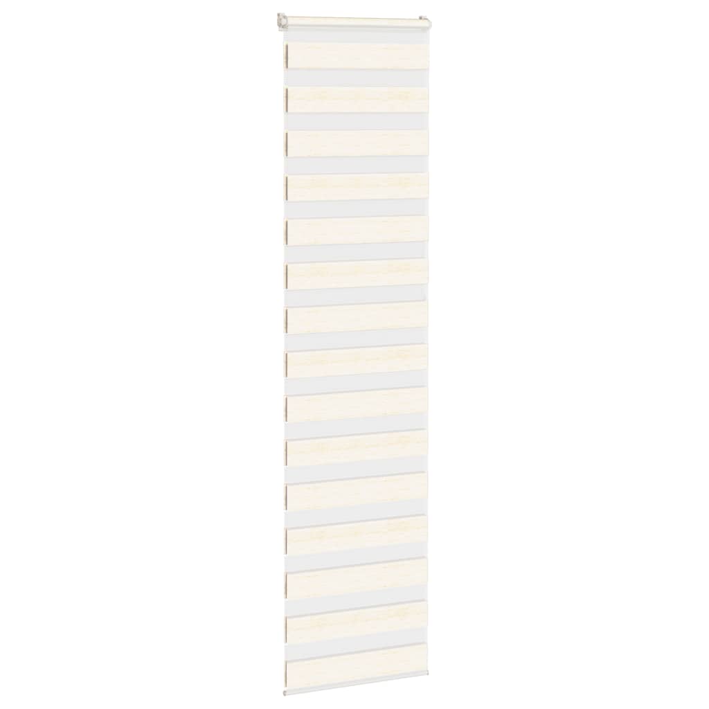 vidaXL Doppelrollo Marmorbeige 60x200 cm Stoffbreite 55,9 cm Polyester