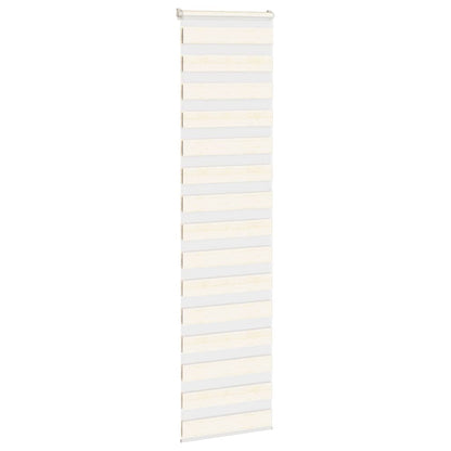 vidaXL Doppelrollo Marmorbeige 60x200 cm Stoffbreite 55,9 cm Polyester
