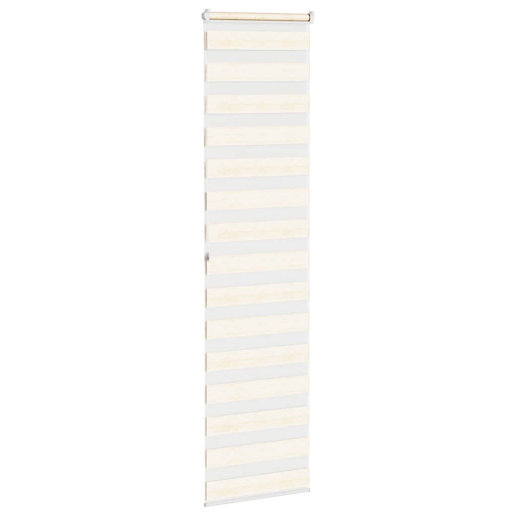 vidaXL Doppelrollo Marmorbeige 60x200 cm Stoffbreite 55,9 cm Polyester