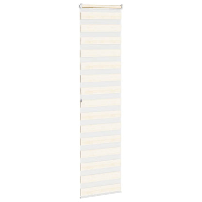 vidaXL Doppelrollo Marmorbeige 60x200 cm Stoffbreite 55,9 cm Polyester