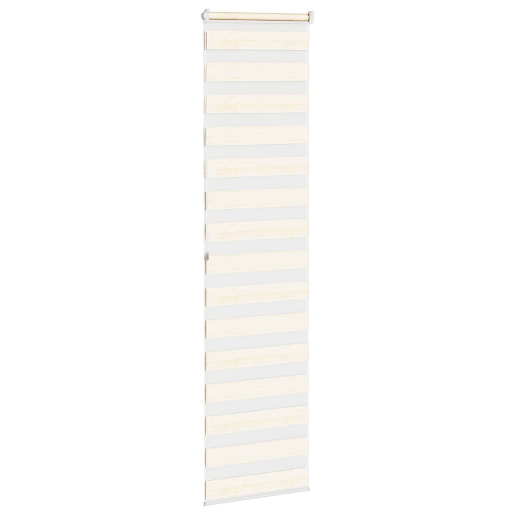 vidaXL Doppelrollo Marmorbeige 65x200 cm Stoffbreite 60,9 cm Polyester