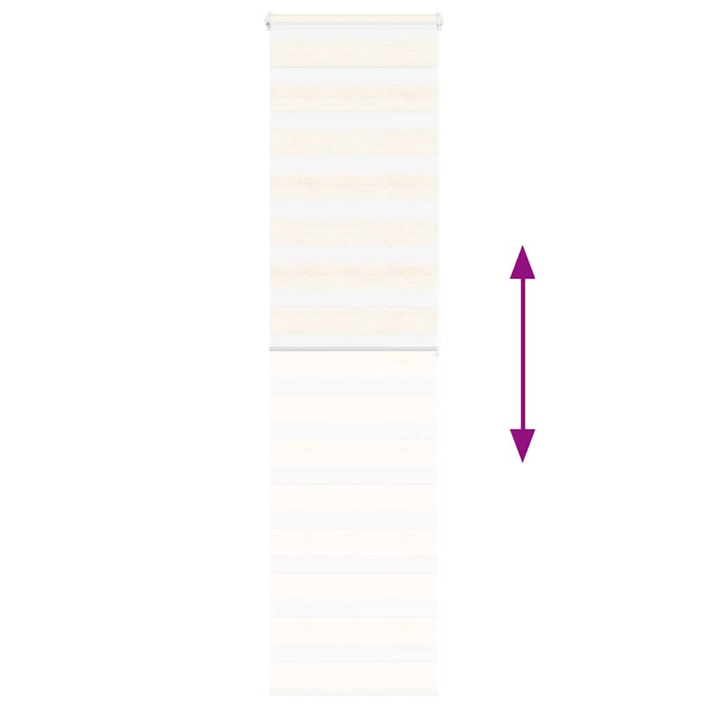 Doppelrollo Marmorbeige 65x200 cm Stoffbreite 60,9 cm Polyester