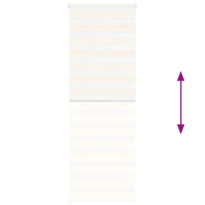 vidaXL Doppelrollo Marmorbeige 75x200 cm Stoffbreite 70,9 cm Polyester
