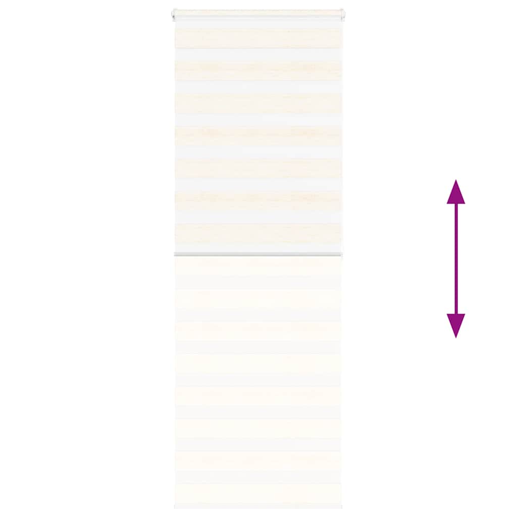 vidaXL Doppelrollo Marmorbeige 80x200 cm Stoffbreite 75,9 cm Polyester