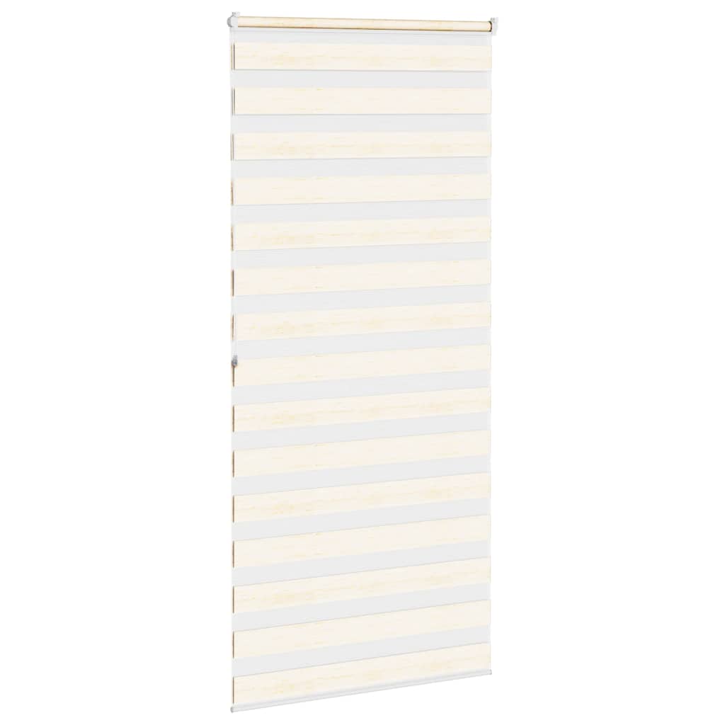 vidaXL Doppelrollo Marmorbeige 95x200 cm Stoffbreite 90,9 cm Polyester