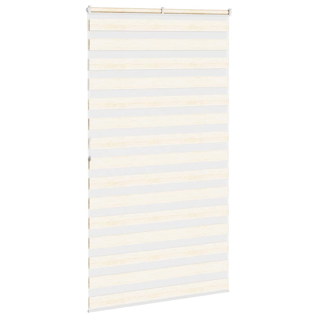 vidaXL Doppelrollo Marmorbeige 125x200cm Stoffbreite 120,9 cm Polyester