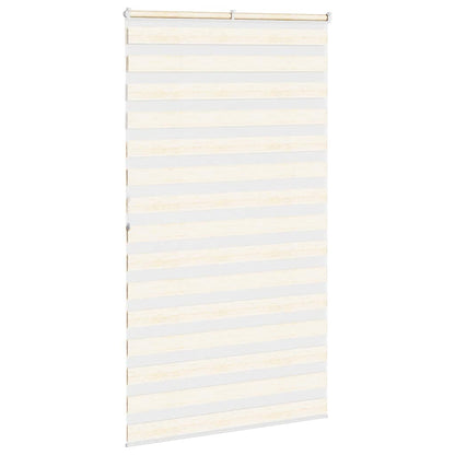 vidaXL Doppelrollo Marmorbeige 125x200cm Stoffbreite 120,9 cm Polyester