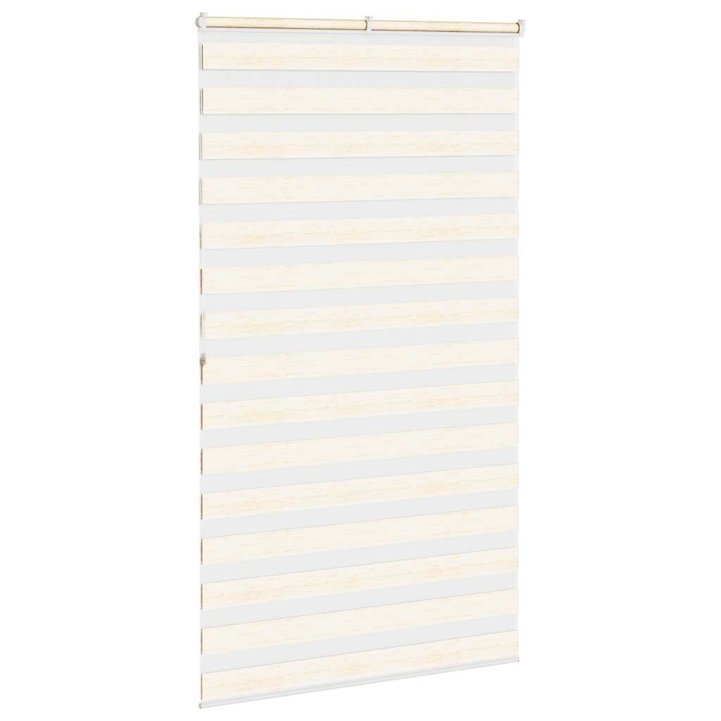 vidaXL Doppelrollo Marmorbeige 135x200cm Stoffbreite 130,9 cm Polyester