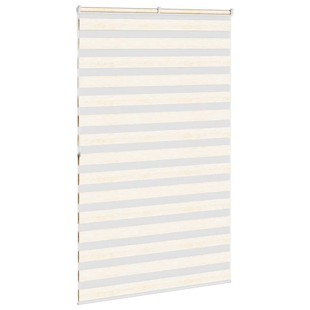 vidaXL Doppelrollo Marmorbeige 140x200cm Stoffbreite 135,9 cm Polyester