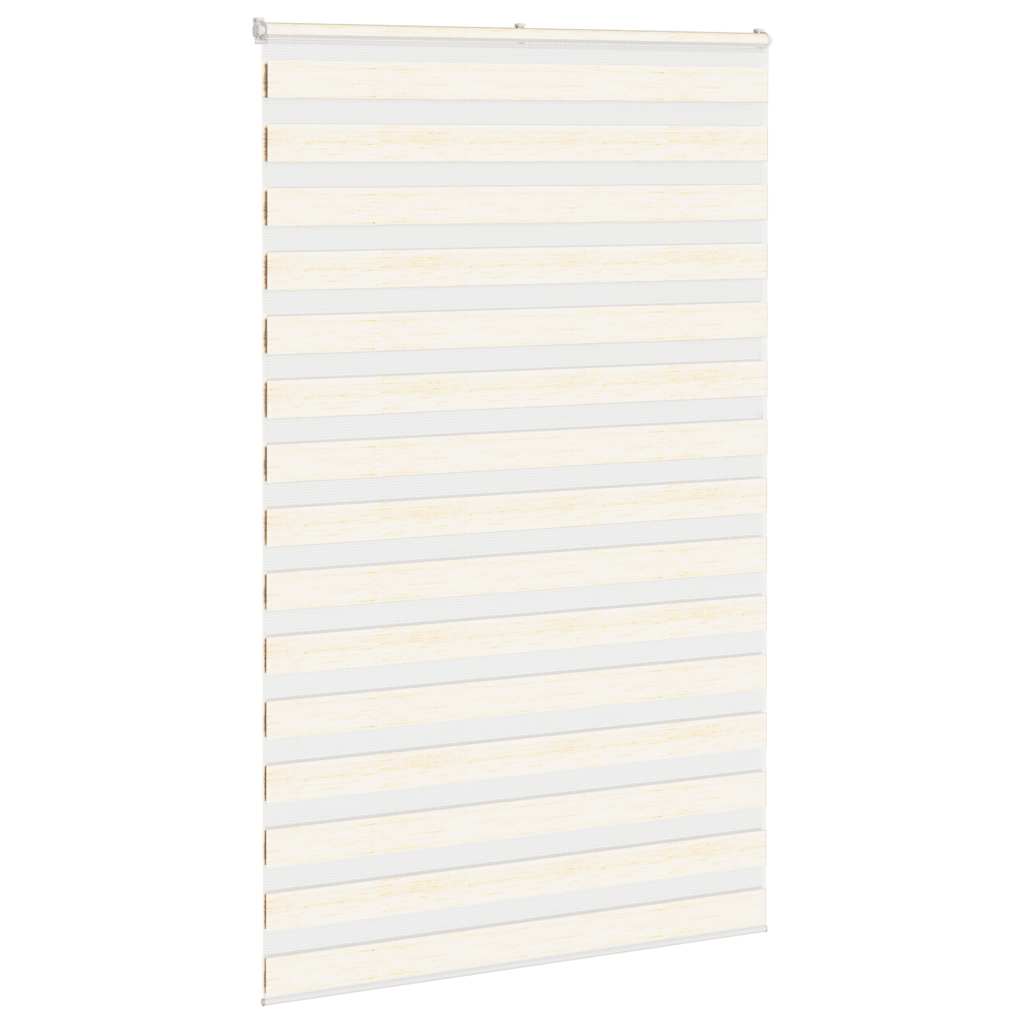 vidaXL Doppelrollo Marmorbeige 145x200cm Stoffbreite 140,9 cm Polyester