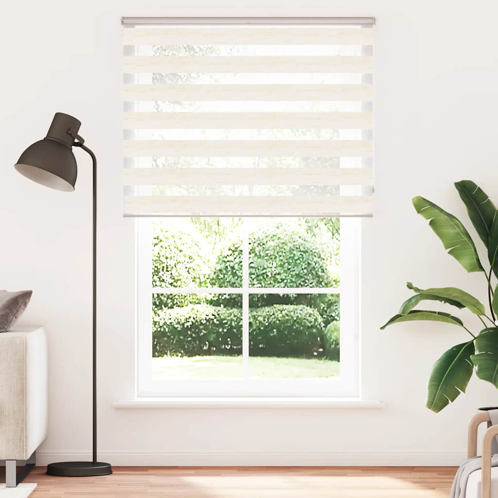 vidaXL Doppelrollo Marmorbeige 150x200cm Stoffbreite 145,9 cm Polyester