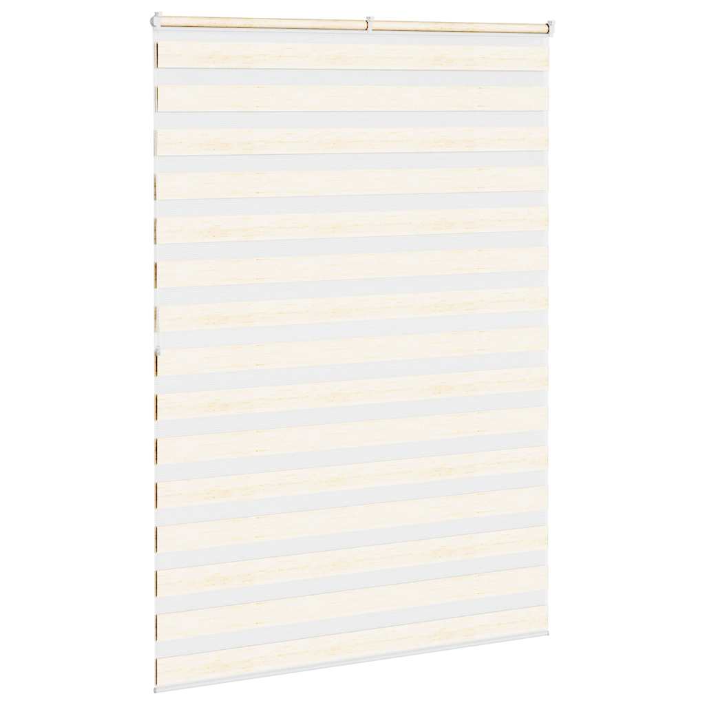 vidaXL Doppelrollo Marmorbeige 165x200cm Stoffbreite 160,9 cm Polyester